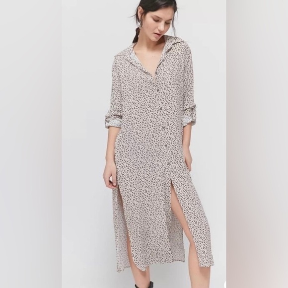 Dress Forum Cheetah Print Long Sleeve Shirt Dress - Picture 3 of 10